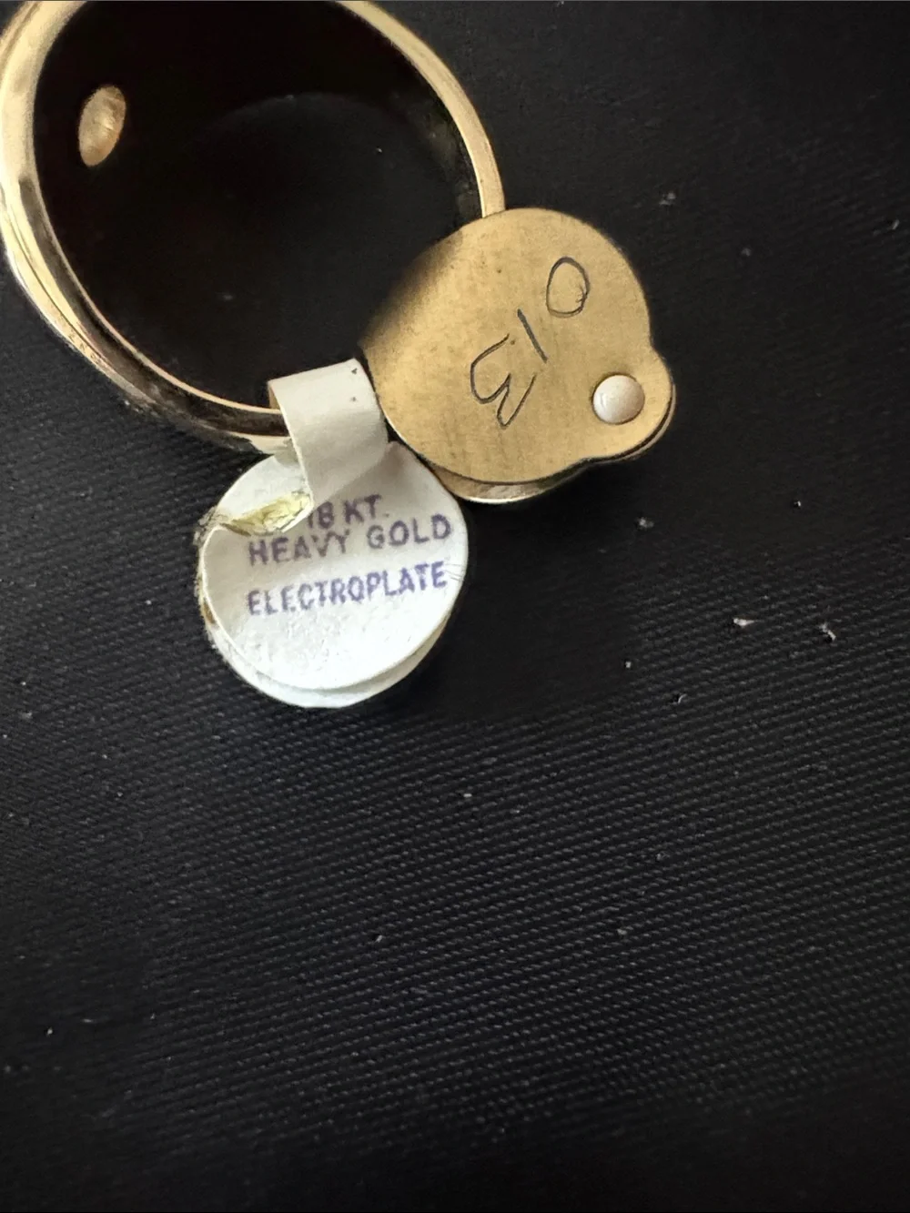 Two-Tone Men's Signet Ring with Center Stone - Gold & White - NWT